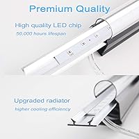 Vista 7 de Barra de luz LED negra, tubo de luz negra UV USB de 10 W, 1 pie, suministros de fiesta que brillan en la oscuridad para decoraciones de Halloween