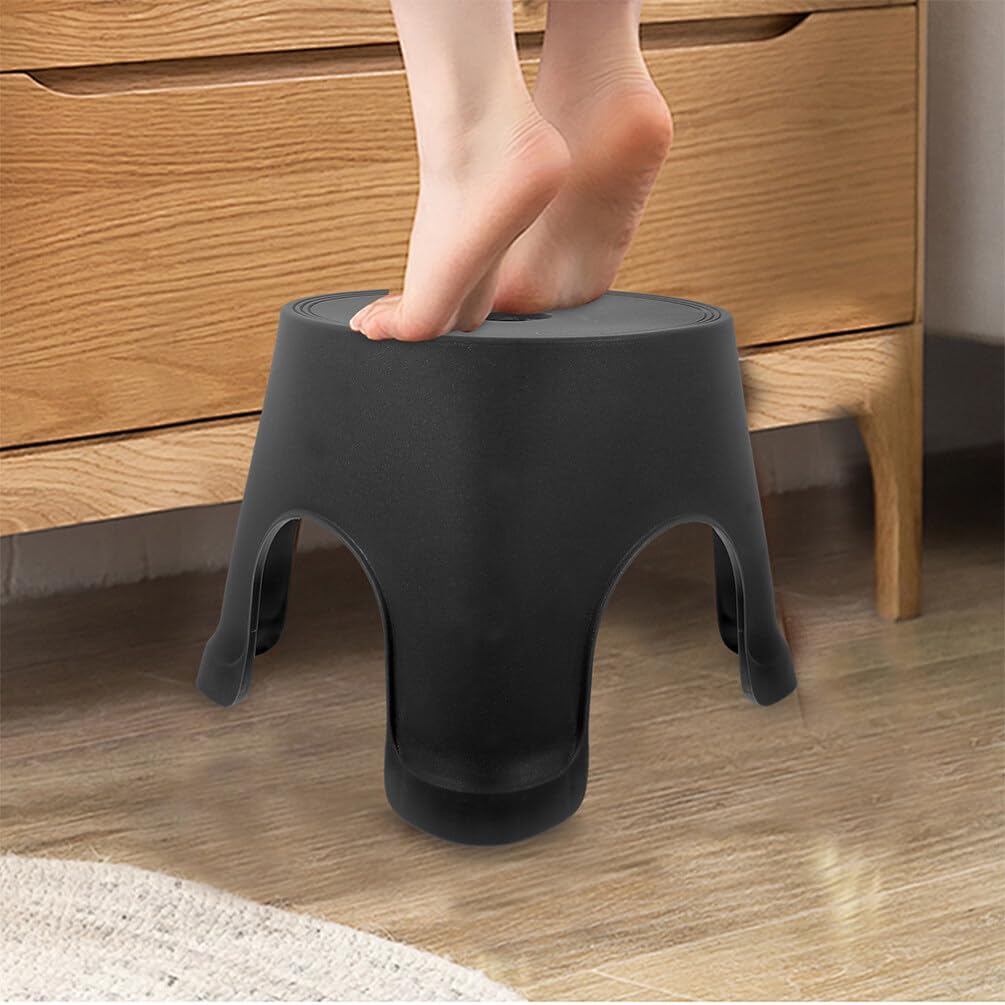 HOLIDYOYO Stool Footrest Plastic Step Stool Nonslip Bathroom Stool for Squatting Posture