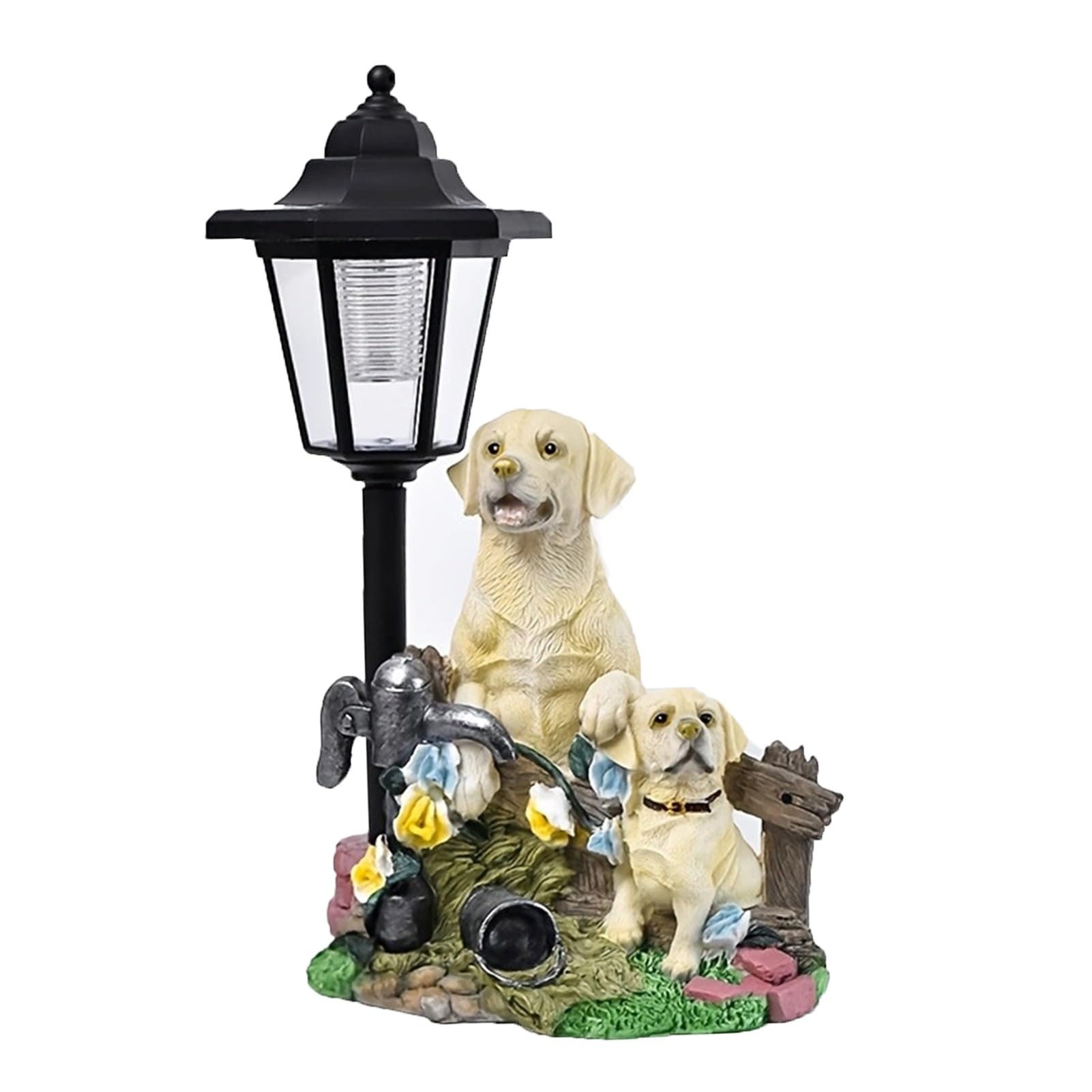 JOUFNING Outdoor Decoration Statue - Solar Garden Country Farm Border Collie with Light, Decor Animal Statue, for Patio Yard Lawn Walkway Ornaments Funny Gifts