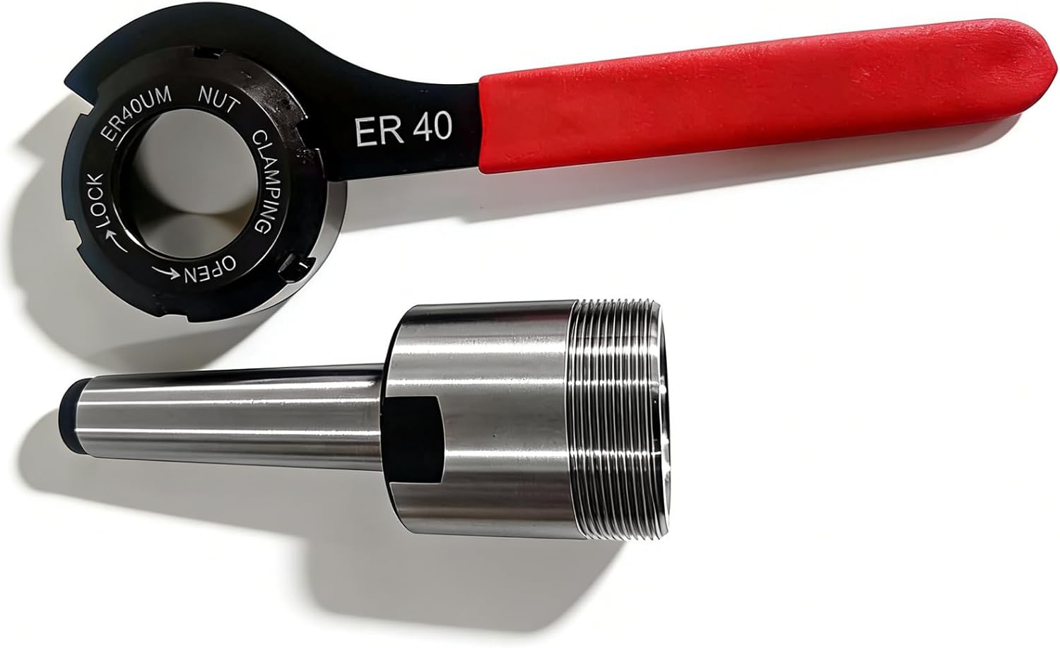 MT3 Shank ER40 Chuck with 15 PCS Collets and Wrench Set, 1/8 inch - 1 inch by 16th, Fit for CNC Engraving Machine & Milling Lathe Tool