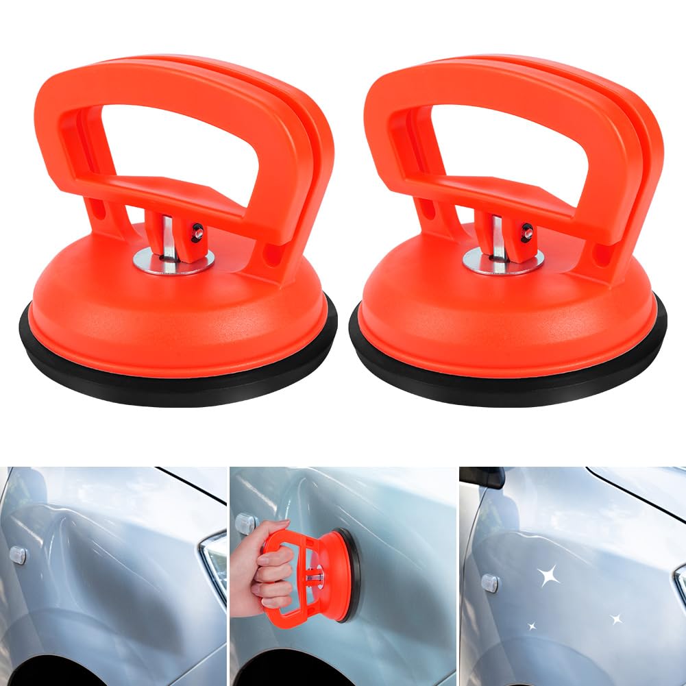 Flintronic Auto Dent Saugnapf, Heavy Duty Saugheber (2er Set), Vakuumsauger Gummisauger, Dent Abzieher, Saug-Näpfe Saugnapfhalter Saug-Heber zum Anheben und Entfernen von Glas, Computer-Bildschir (2L)
