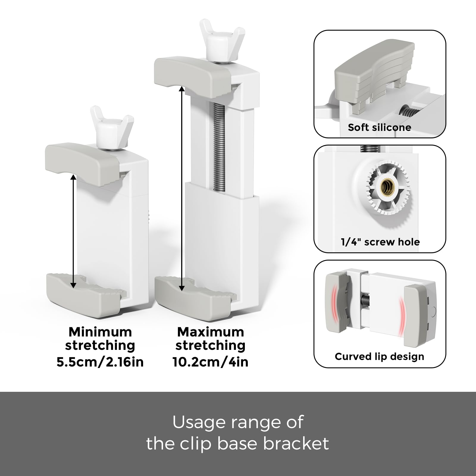 Soporte para vigilabebés GHB, soporte universal para cámara de bebé, compatible con Philips Avent/VTech/Momcozy/Hellobaby/ieGeek/Boifun, para cuna de hasta 0 – 5,5 cm