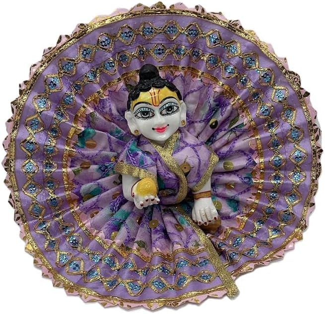 Laddu Gopal Thakur Ji Beautiful Dress (Purple, 6)