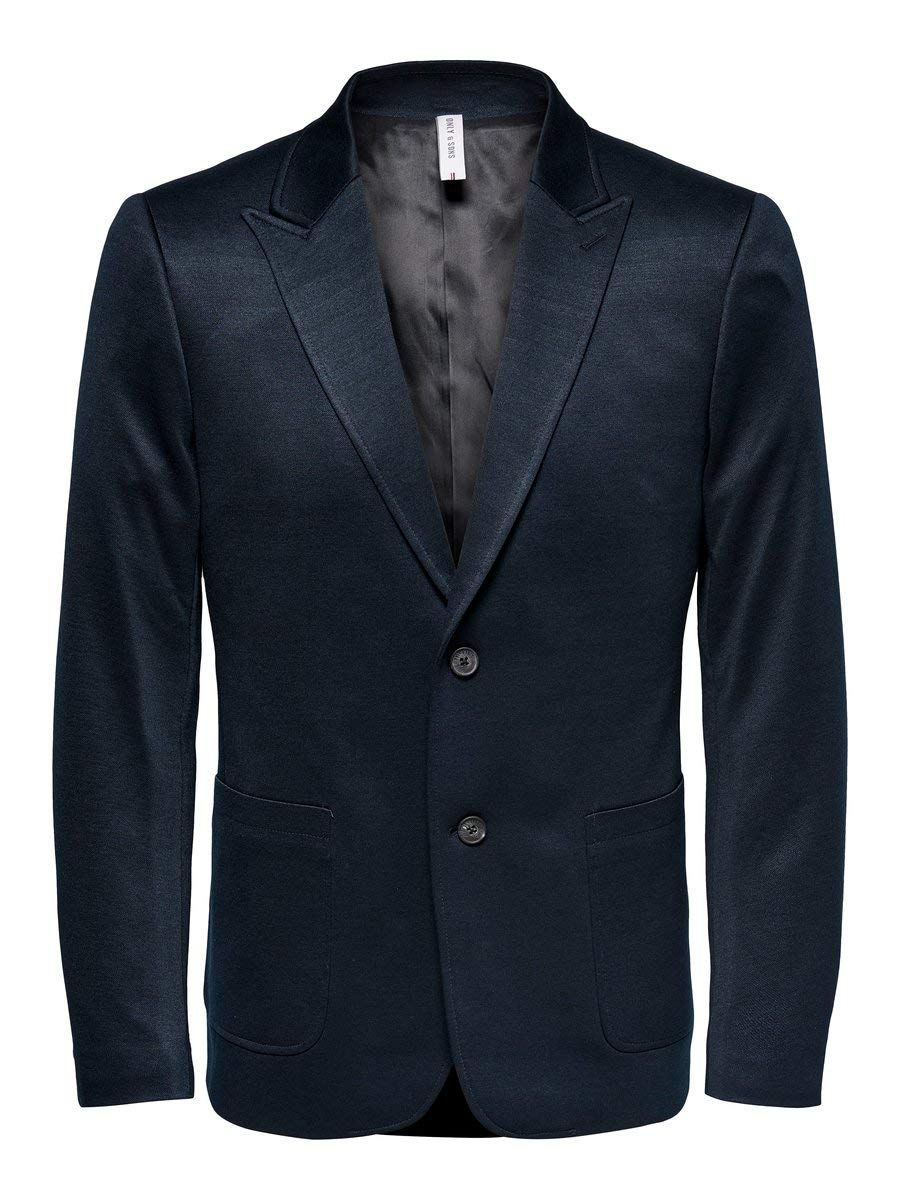 Only & Sons Men's Dark Navy Casual Blazer - Blue - L