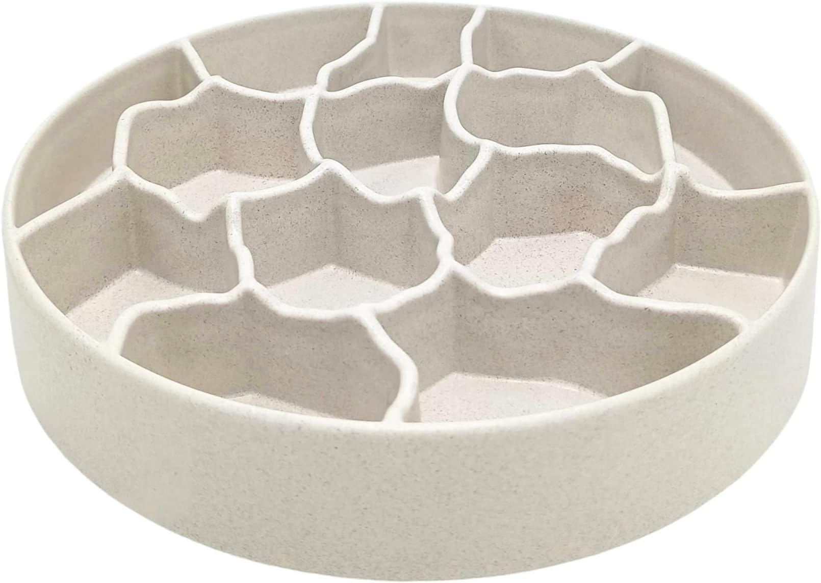 8 Inch Dog & Cat Bowl - Anti Gulping, Healthy Eating, Slow Feeder Design for Small & Medium Size Dogs & Cats