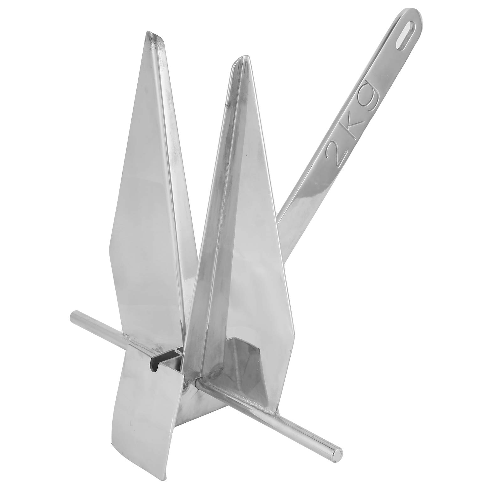 RiToEasysports Ancla para Barco de 2 Kg Ancla Marina de Acero Inoxidable 4 LB de Fraguado Rápido Resistente a la Corrosión Fuerte Poder de Sujeción para Barcos de 17 a 22 Pies Pesca Pequeña y Uso