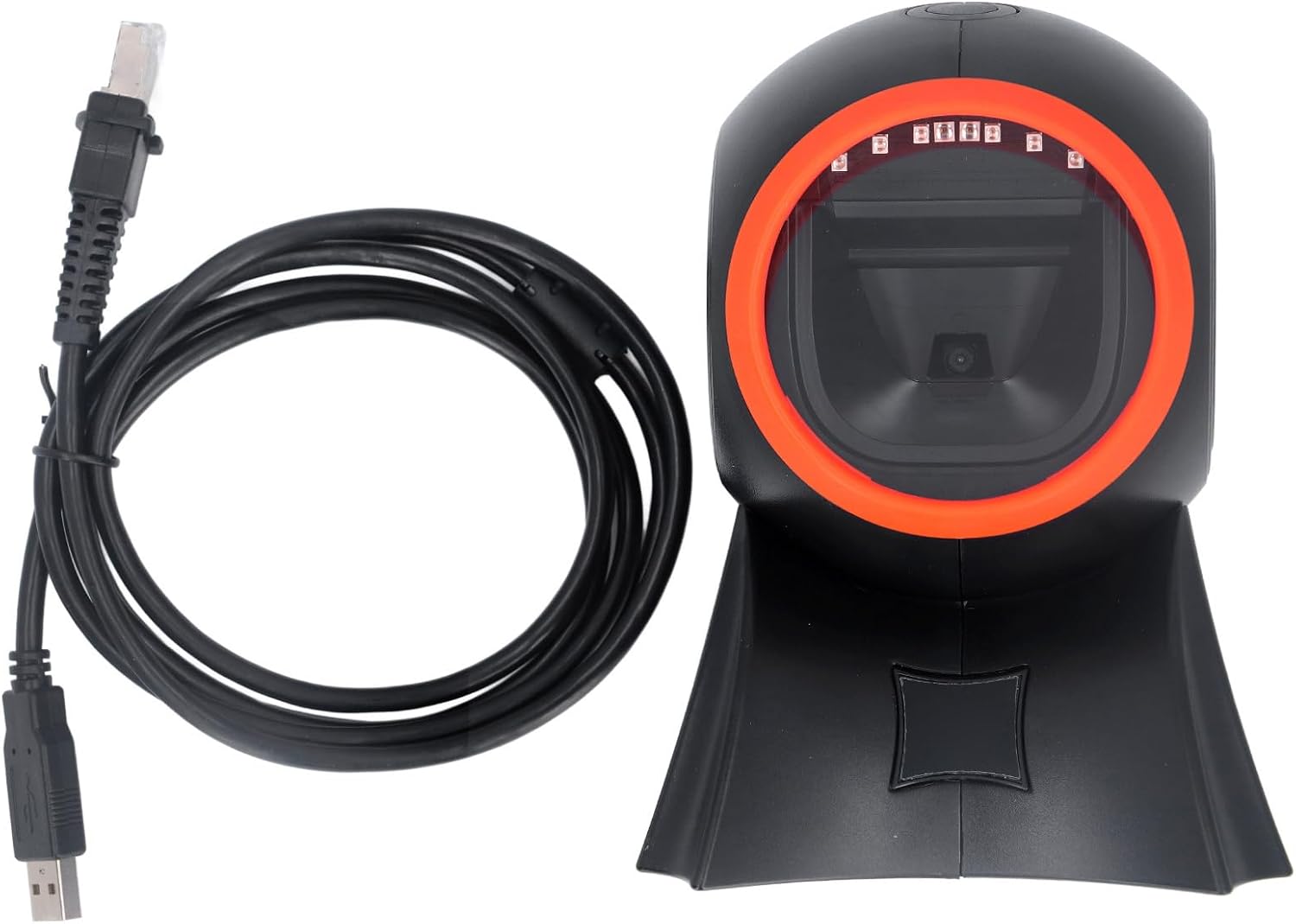 WALFRONT Barcode Scanner Plug and Play 1D 2D Desktop QR Codes Reader with Automatic Sensing CMOS Image Sensor for Supermarket Retail Stores
