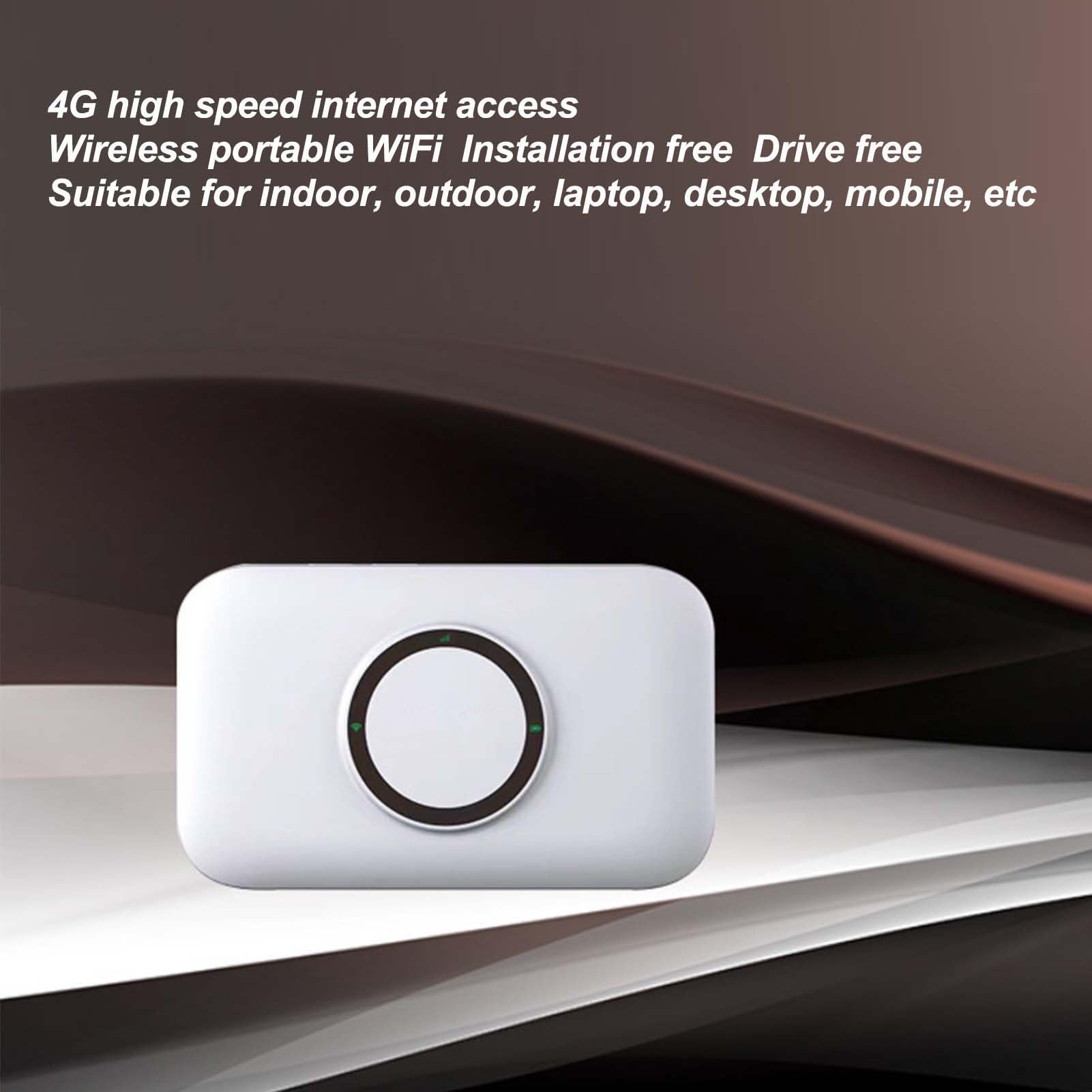 Naroote Router WiFi Mobile 4G LTE Mini Hotspot Portatile per Viaggi e Affari Bianco 3000mAh