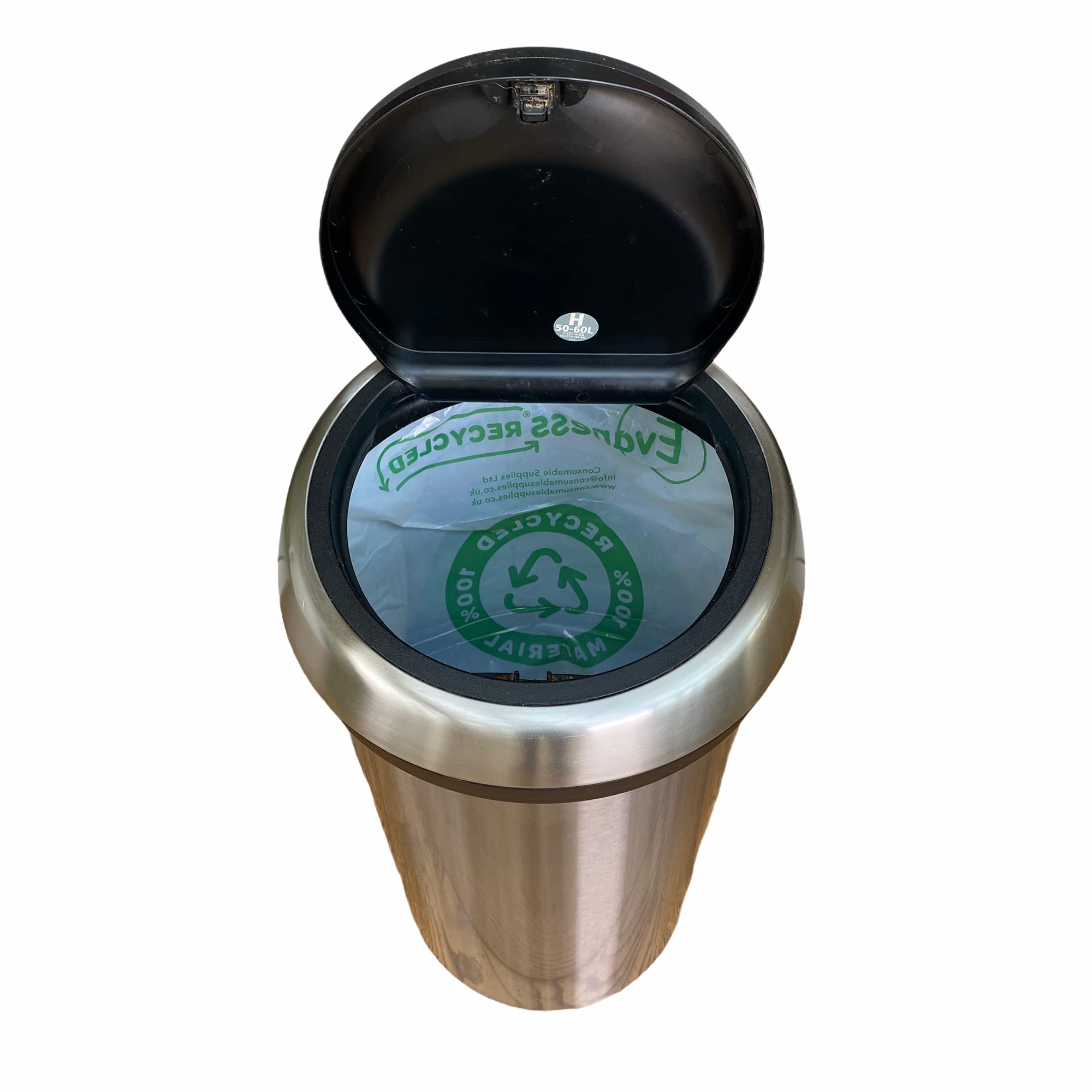 Evaness 100 Recycled Material Bin Bags With Drawstring 50l 60l