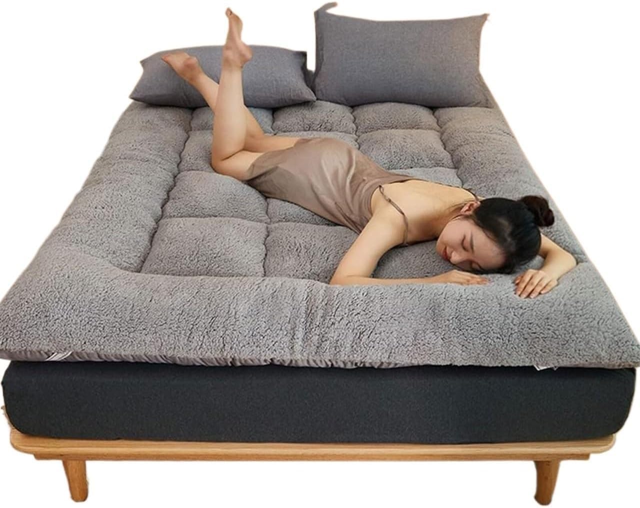 Japanese Folding Futon Mattress Portable Floor Lounger Tatami Mat Sleeping Mattresses for Home Camping Couch(90 * 200cm)