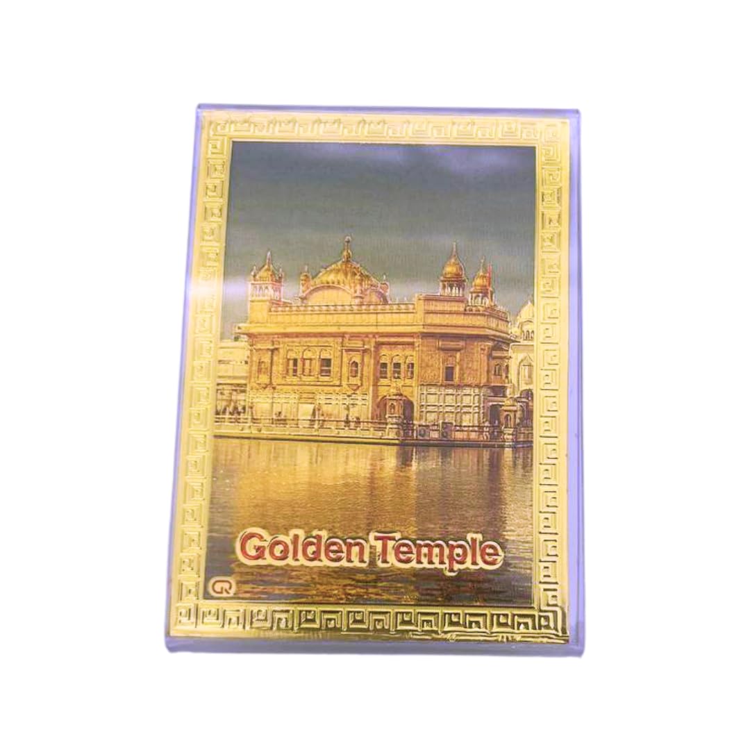 C&S Homestore Golden Temple (Harmandir Sahib) Acrylic Photo Frame for Car Dashboard, Table, Prayer Corner – Sacred Sikh Temple Décor for Daily Blessings, Peace & Prosperity – Compact Religious Gift