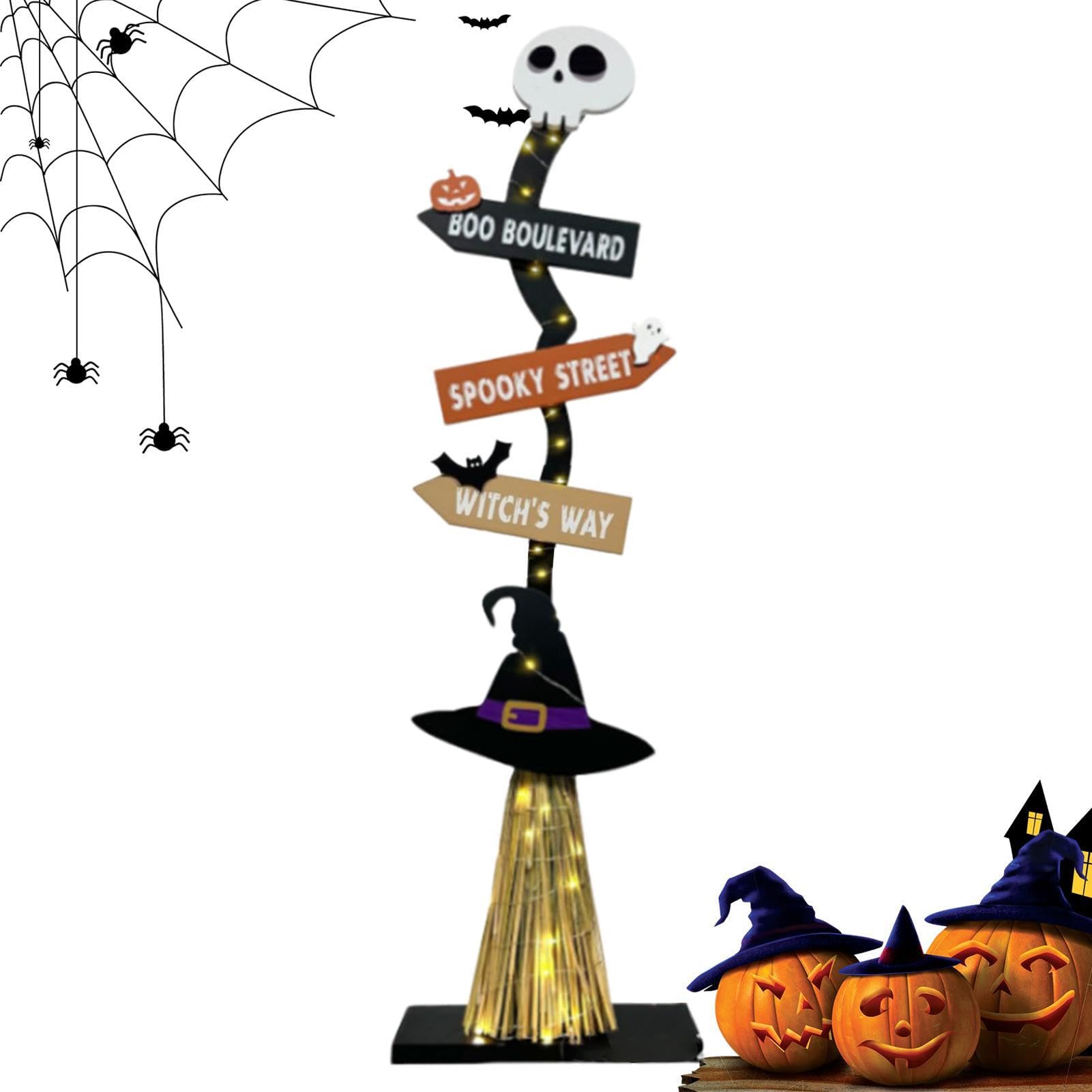 Decorazioni per interni a batteria in legno Halloween