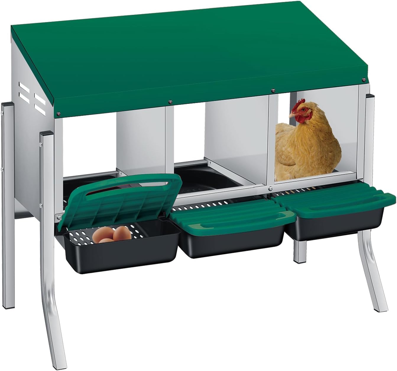 Pondoir pour poules au jardin pour récolter des œufs frais tous les matins