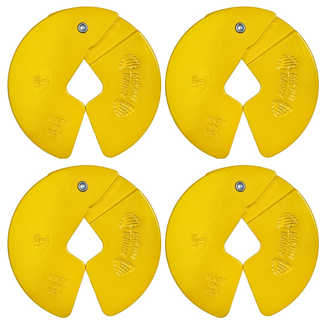 Micro Gainz 1.25LB Dumbbell Fractional Weight Plates, 4-Piece