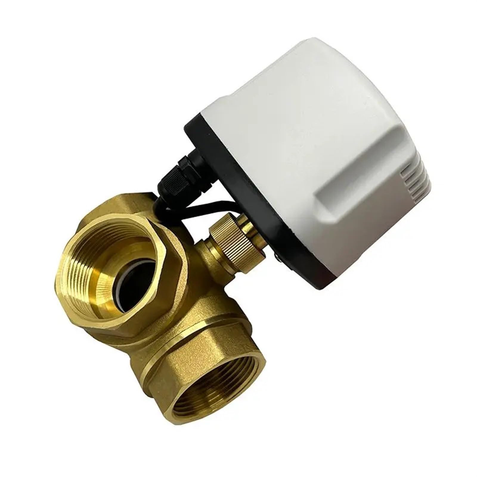 1/2'' 3/4'' 1'' 1-1/4'' IP65 wodoodporny mosiężny zmotoryzowany zawór kulowy 3-przewodowy 2 sterowanie typ T 3-drożny elektryczny (L TYP-12VDC-CR02, 1,5 cala)