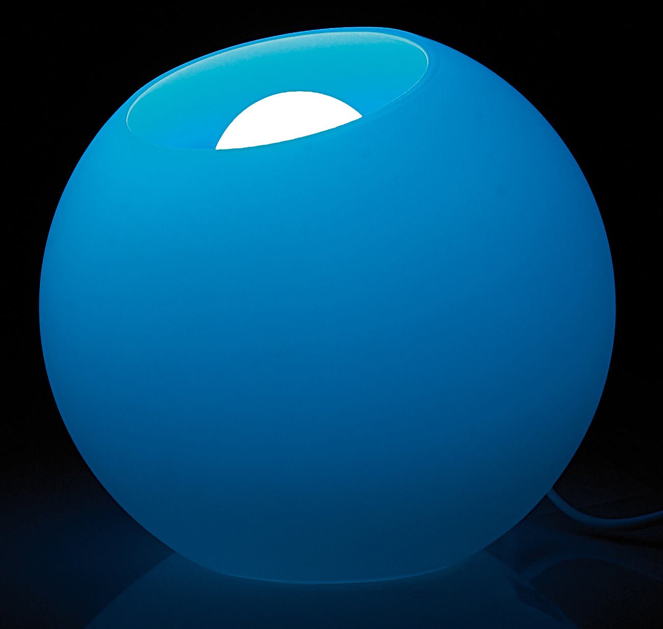 Lunartec Lampa LED kula z satynowego szkła z pilotem 19 cm 5 W