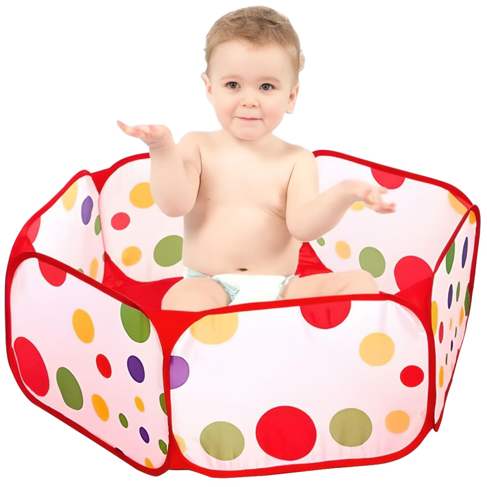 1.2m Tenda Piscina di Palline per Bambini con Cerniera Rossa Deposito di Borsa