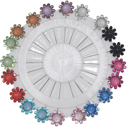 Floral Royal Arabic Pearl Hijab Pins Pack of 20