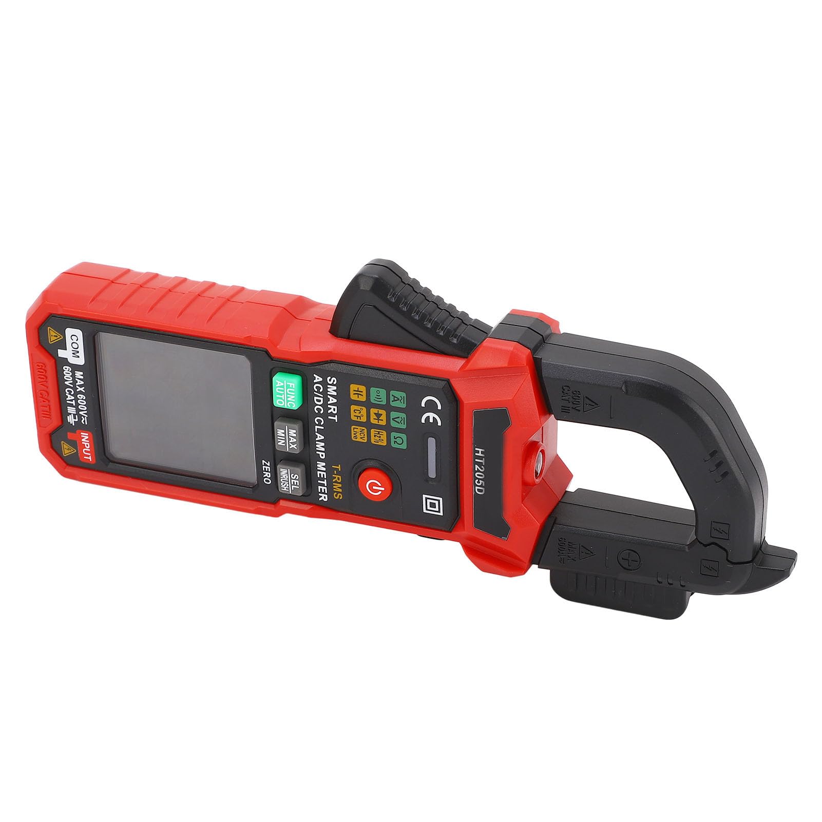 Fafeicy Miernik Cęgowy Multimetr, ABS Cyfrowy Tester Napięcia 600A 600V z