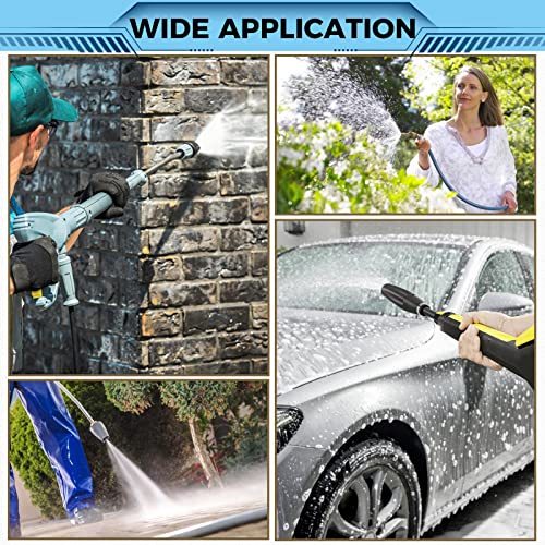 Image of 4000 PSI Pressure Washer Rotating Turbo Nozzle 4.0 GPM with 1 /4'' Quick Connector with 7 Pieces Spray Nozzle Tips Kit Multiple Degrees (0, 15, 25, 40, 65 Degrees, Rinse1, Soap2)