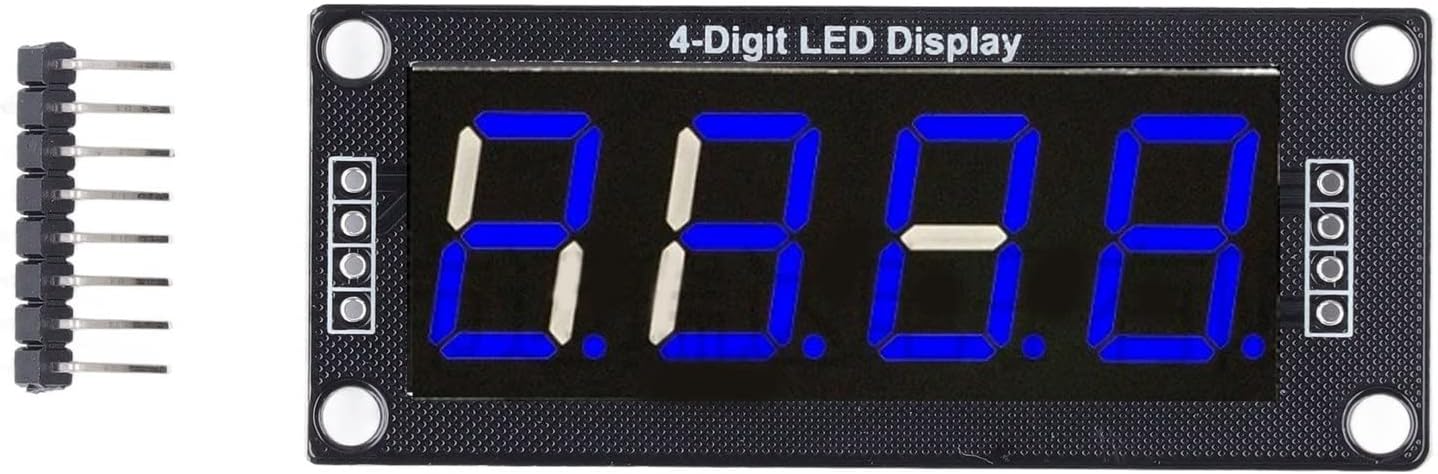 4Pcs LED Digital Display Module 4 Bits 7 Segments Clock Module 0.56 Inch (MRA172B Blue)