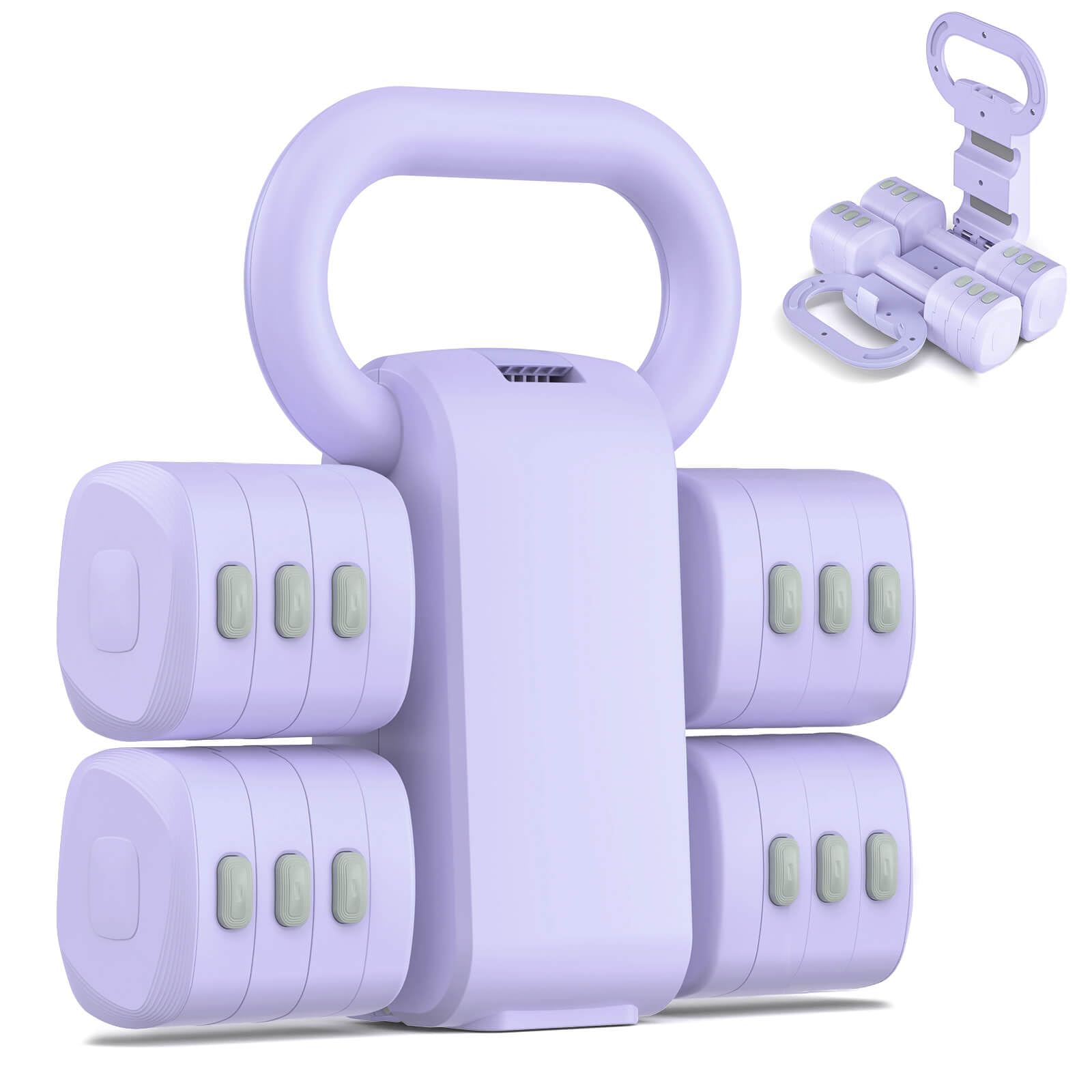 2-in-1 Adjustable Dumbbell Set Upgraded 4 Levels Hand Weights for Women Men Each 2 2 3 3 4