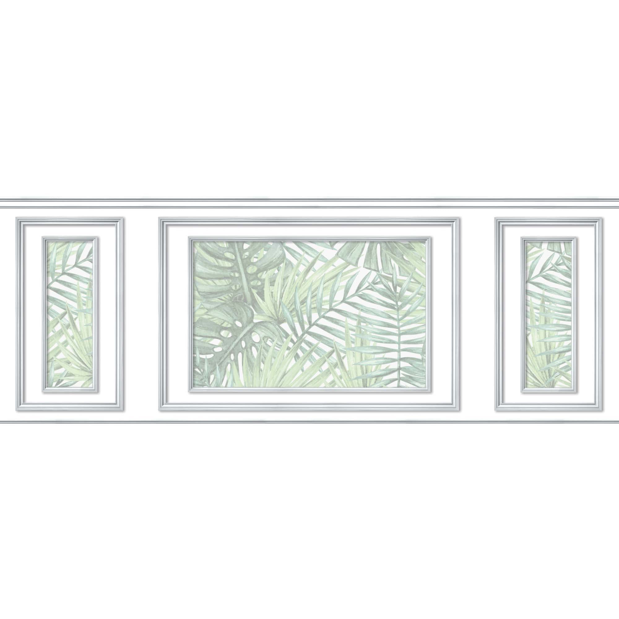 Papier peint intissé haut de gamme imitation boiserie jungle PLAGE