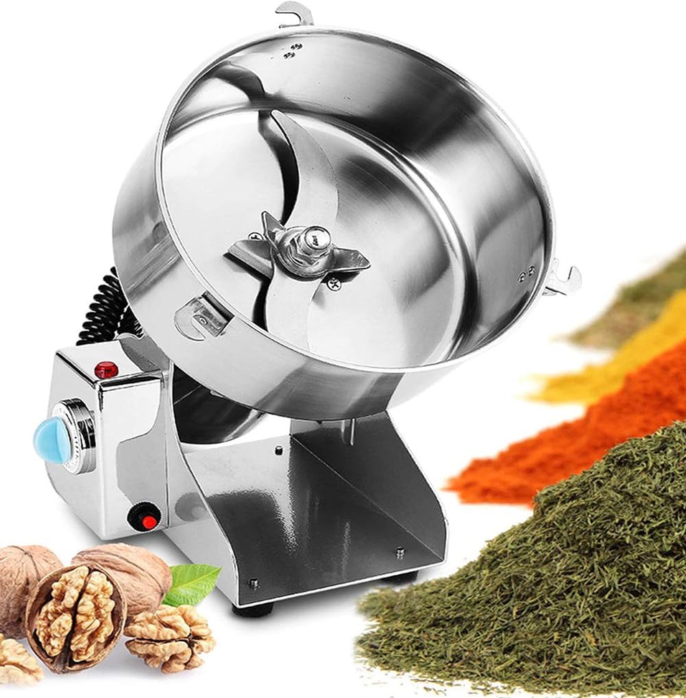 Electric Grain Grinder 1500G-4500G Spice Superfine Mill Stainless Steel & 32000RPM Commercial Motor, for Herb/Spice/Nut/Cereal