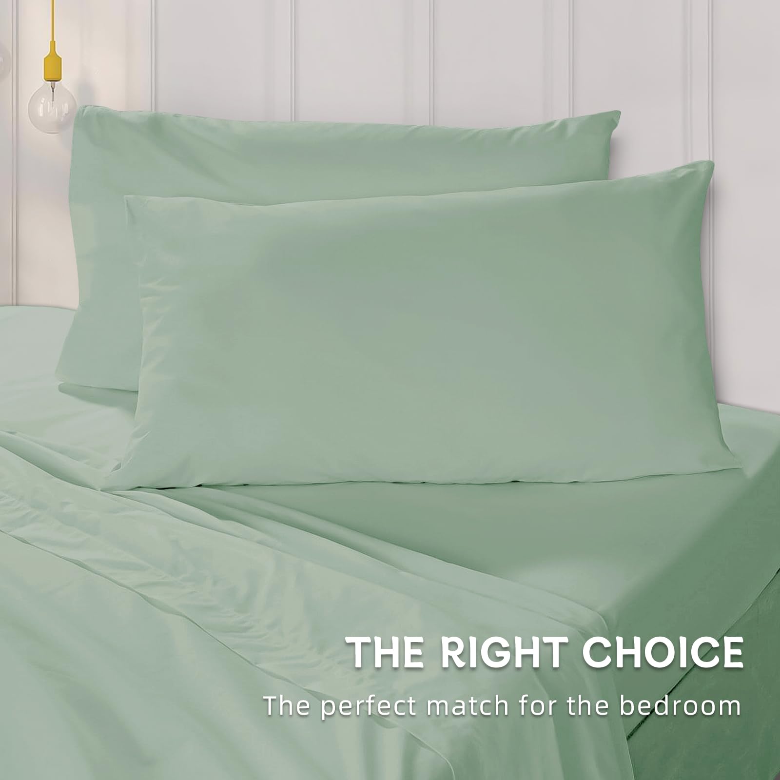 Poligino Double Bed Pillowcases, Cotton, 50 x 70 cm, 2 Pieces - Image 4