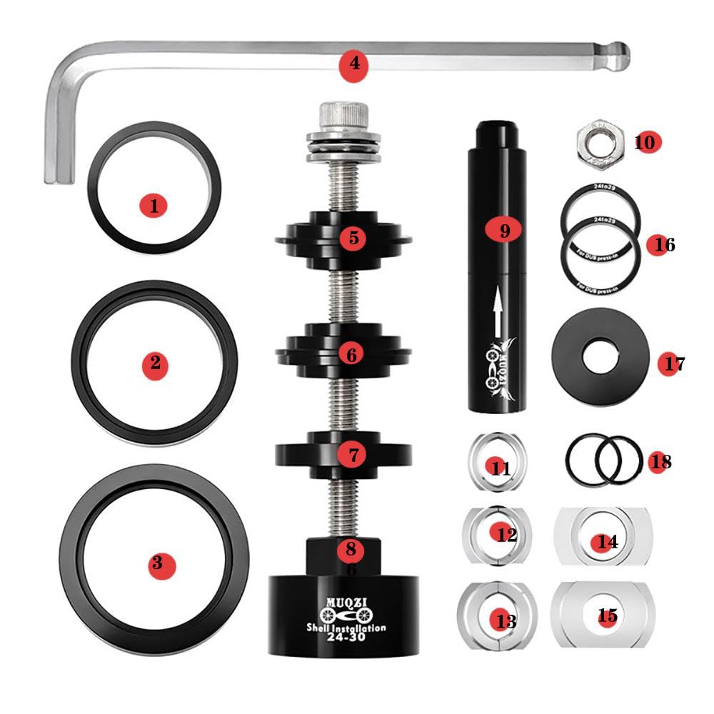 NEWFUN Extractor Rodamientos Bicicleta, Kit de Parte Inferior de Bicicleta, Kit Herramientas Bicicleta, para Montar y Desmontar el Pedalier BB86/30/92/PF30, Pedalier de Bicicleta