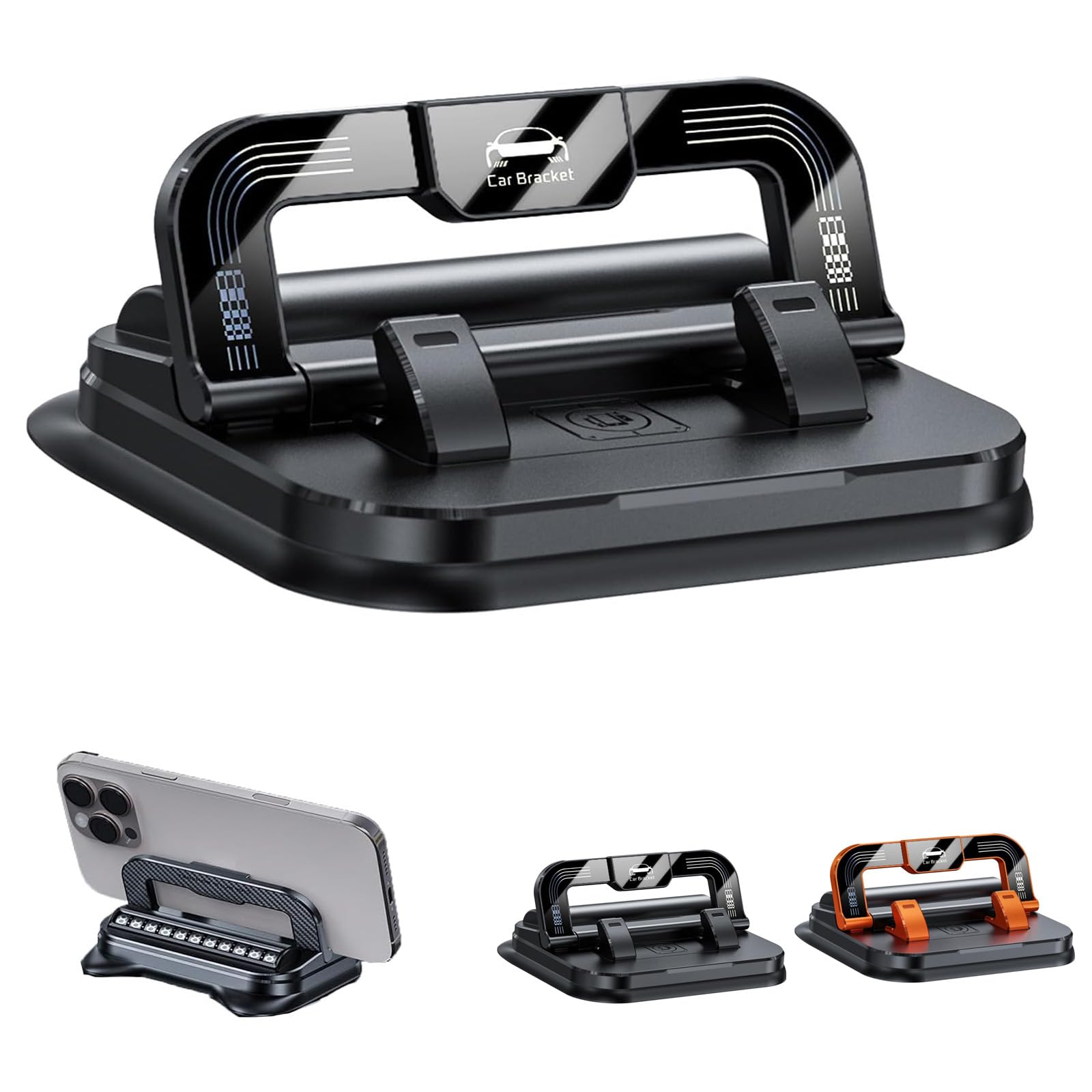 Car Phone Holder 360 Degree Rotation 360 Dashboard Car Phone Holder with Strong Suction Cup Horizontal and Vertical