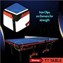 MUNDET WALA‎ Advanced Active Wood 25 MM Table Tennis Table w/ 25 MM Top Both Side Laminated & 100 MM Wheels w/Lock (TT Table Net + 2 TT Table Racket & 2 Balls) (25 MM Top - 100 MM Wheel) gallery image