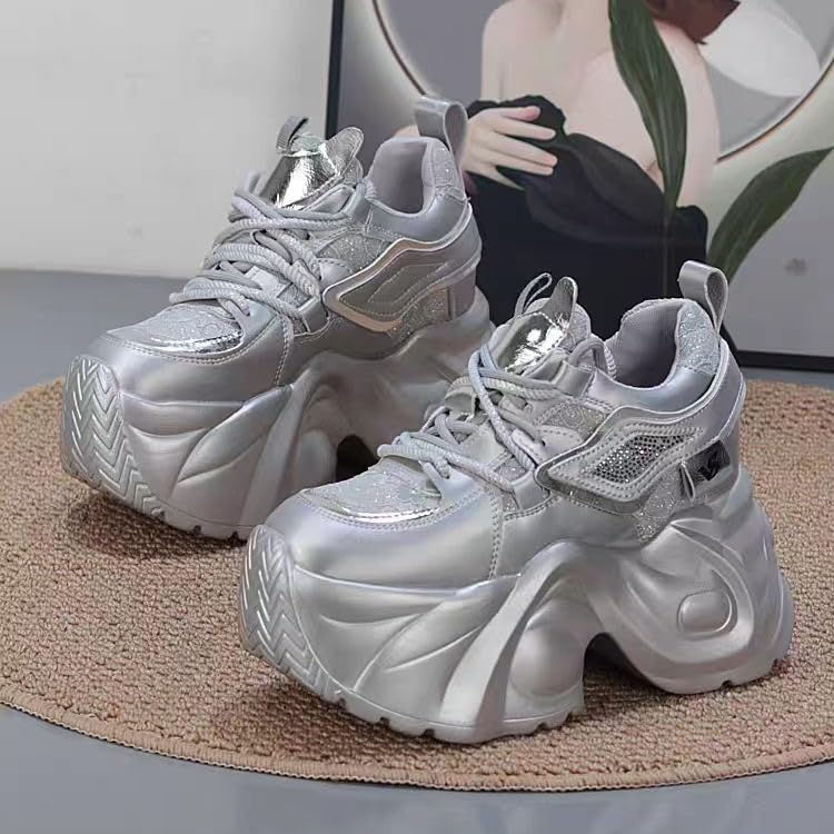 Women's Fashion Thick-Sole Sneakers - Spring/Autumn Breathable Mesh Casual Sports Shoes for All-Day Comfort3