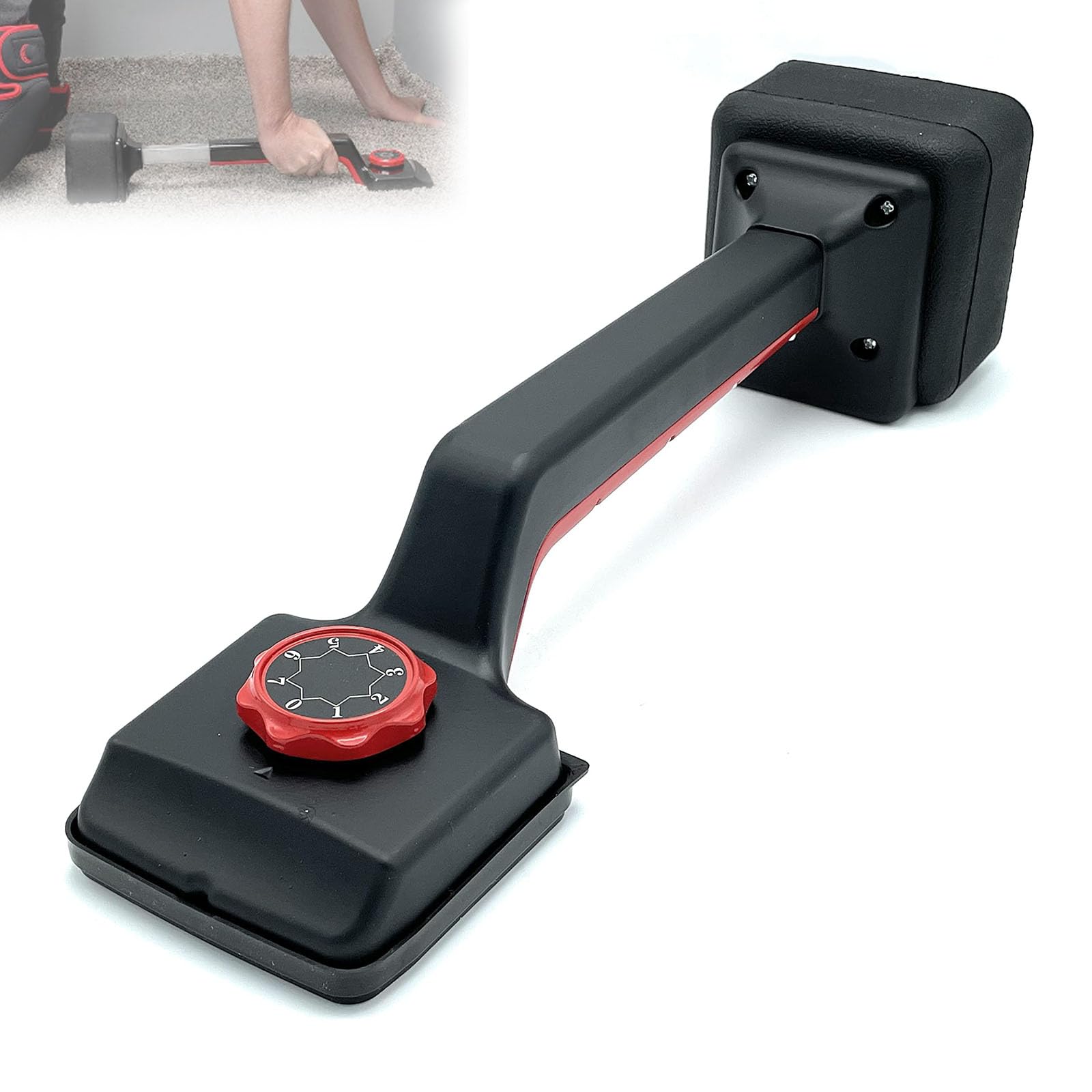 Ltzygmion Carpet Stretcher, Metal Knee Kicker With Serrated Nails, Extendable Handle, Adjustable Needle Length, For Carpet Installation And Laying