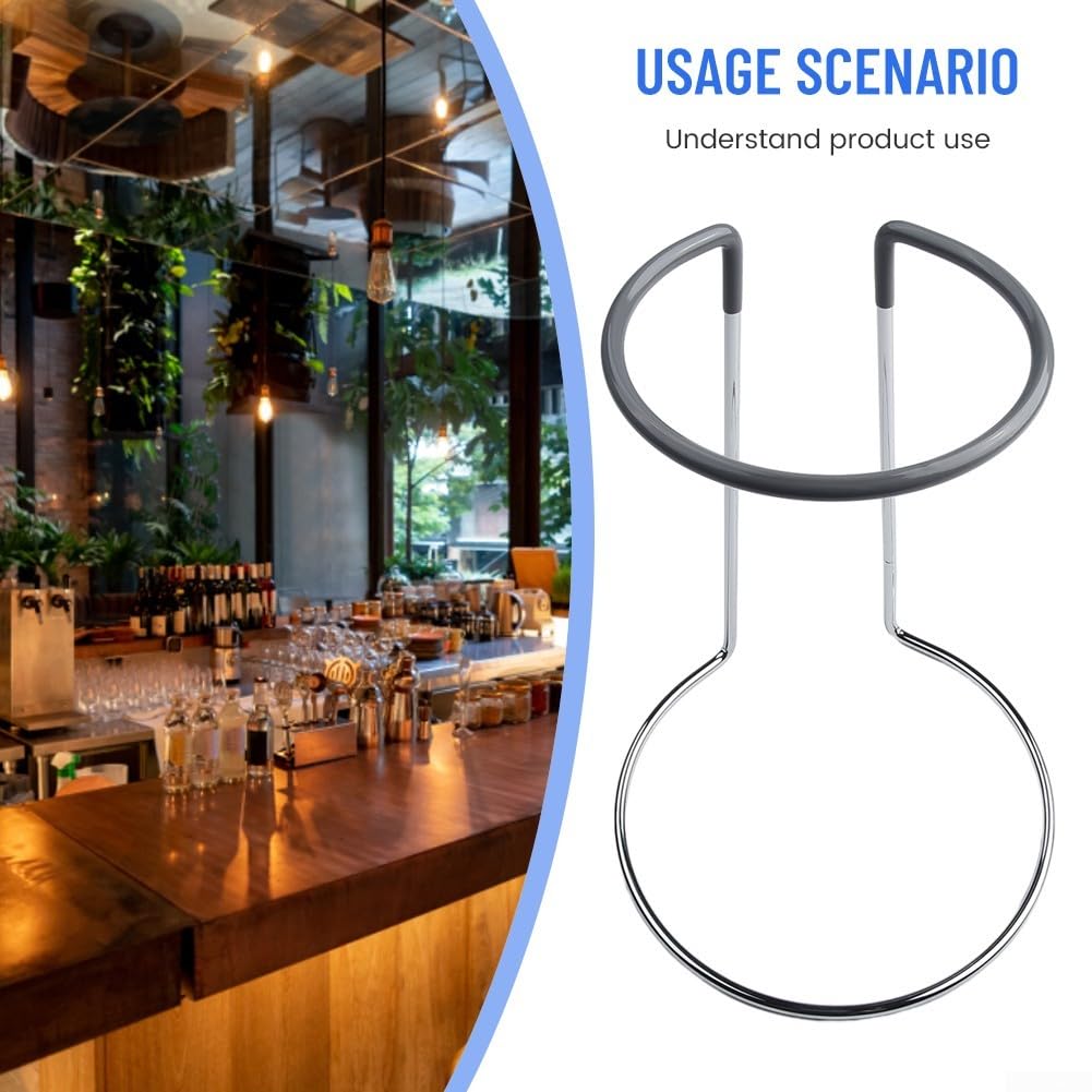 DAZZLEEX Supporto scolapiatti per decanter, caraffa in vetro in acciaio al carbonio per superficie cromata + PVC per hotel/bar/ristorante