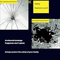 Vista 4 de Espejo de maquillaje rectangular sin marco, espejo de baño LED de tacto inteligente, luz blanca, espejo de pared horizontal/vertical, pantalla