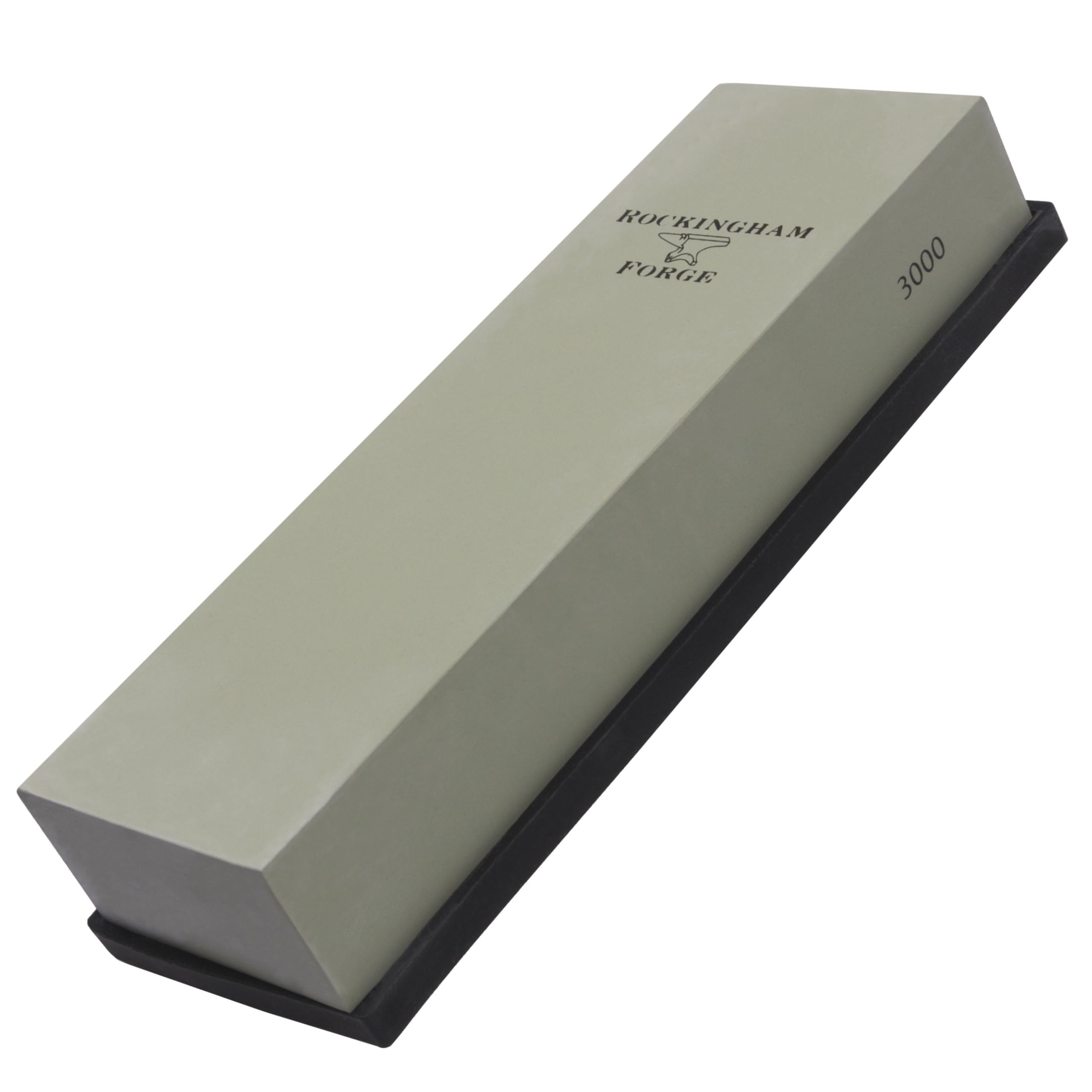 Rockingham Forge SUPERSHARP PRO Whetstone, Fine 3000 Grit - Professional Knife Sharpening Stone with Non-Slip Base, 24x8x4cm – Durable Wider & Thicker Kitchen Knife Sharpener for Regular use