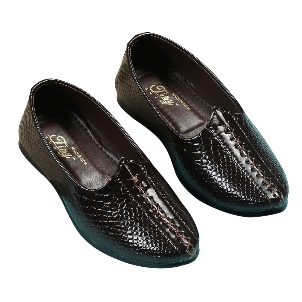 Hopscotch Boys Synthetic and PU Jutis in Brown Color, UK : 10.5 (TBS-4641491)