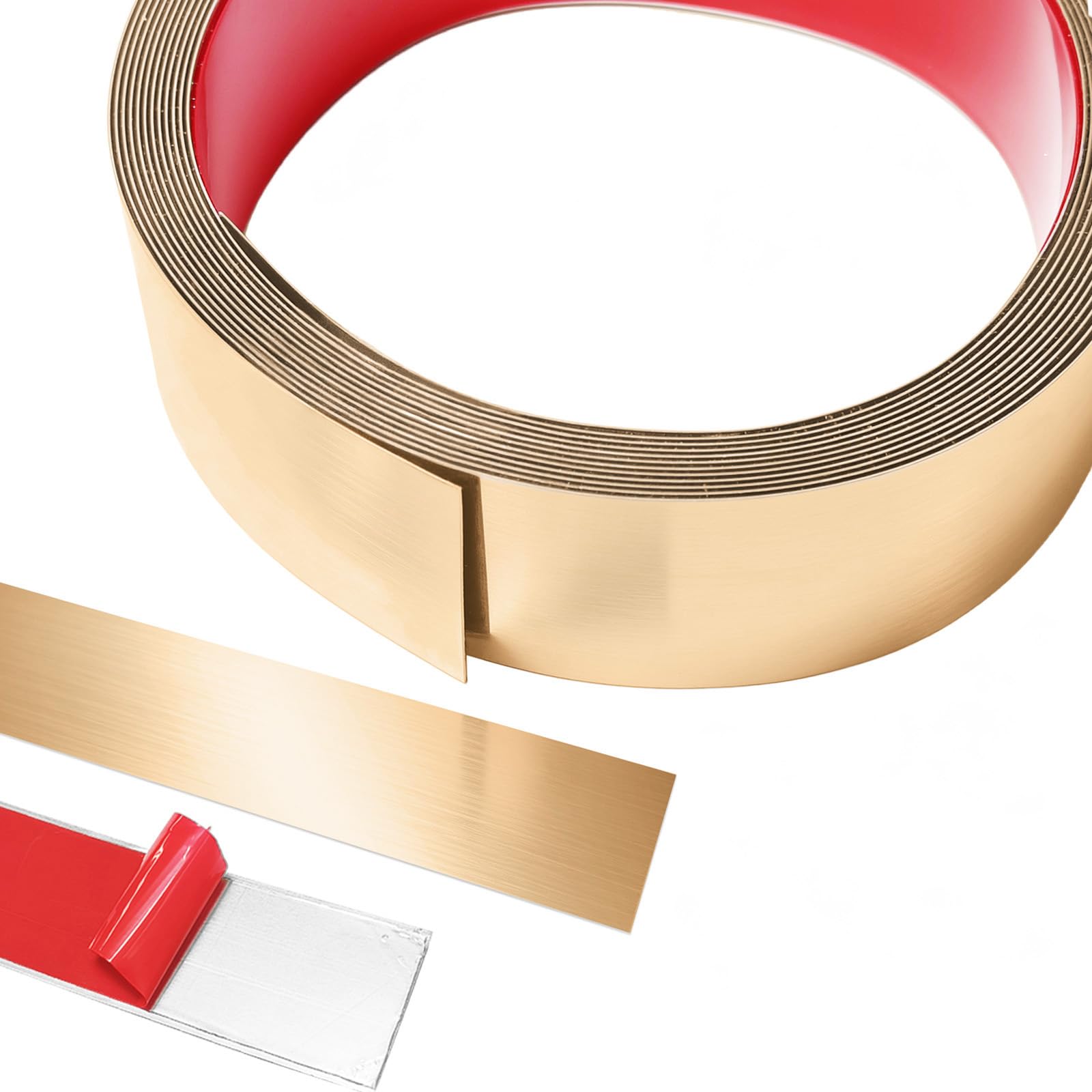 5 m x 4 cm Metal Tape Decorative Strips, Self-Adhesive, Stainless Steel Sheet Wall Strips, Stucco Strips Wall, Peeling and Stick Stainless Steel for Fireplace, Mirror Frame, Furniture and Home