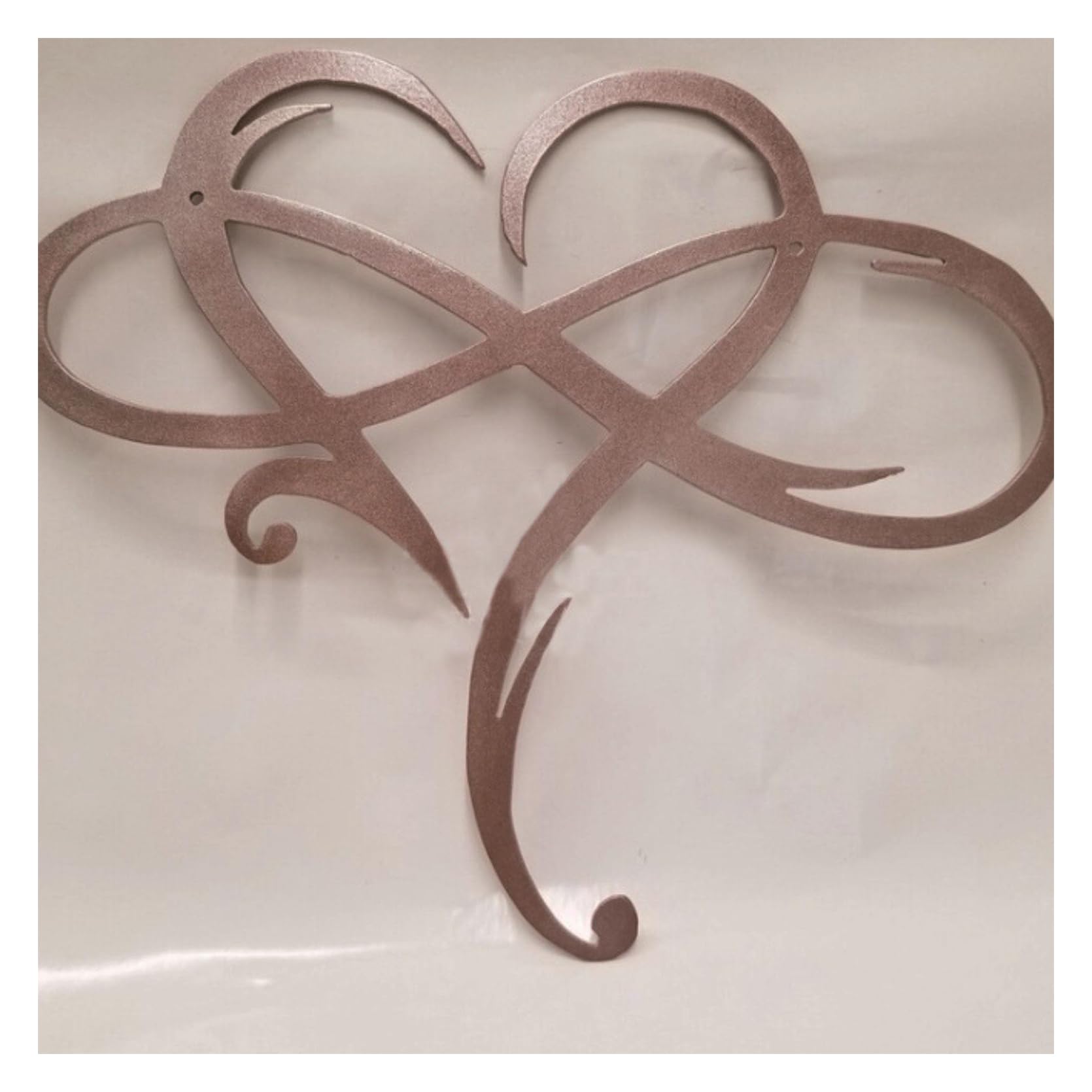 Eternal Love Metal Heart Wall Decoration for Living Room Blue 55 * 48cm