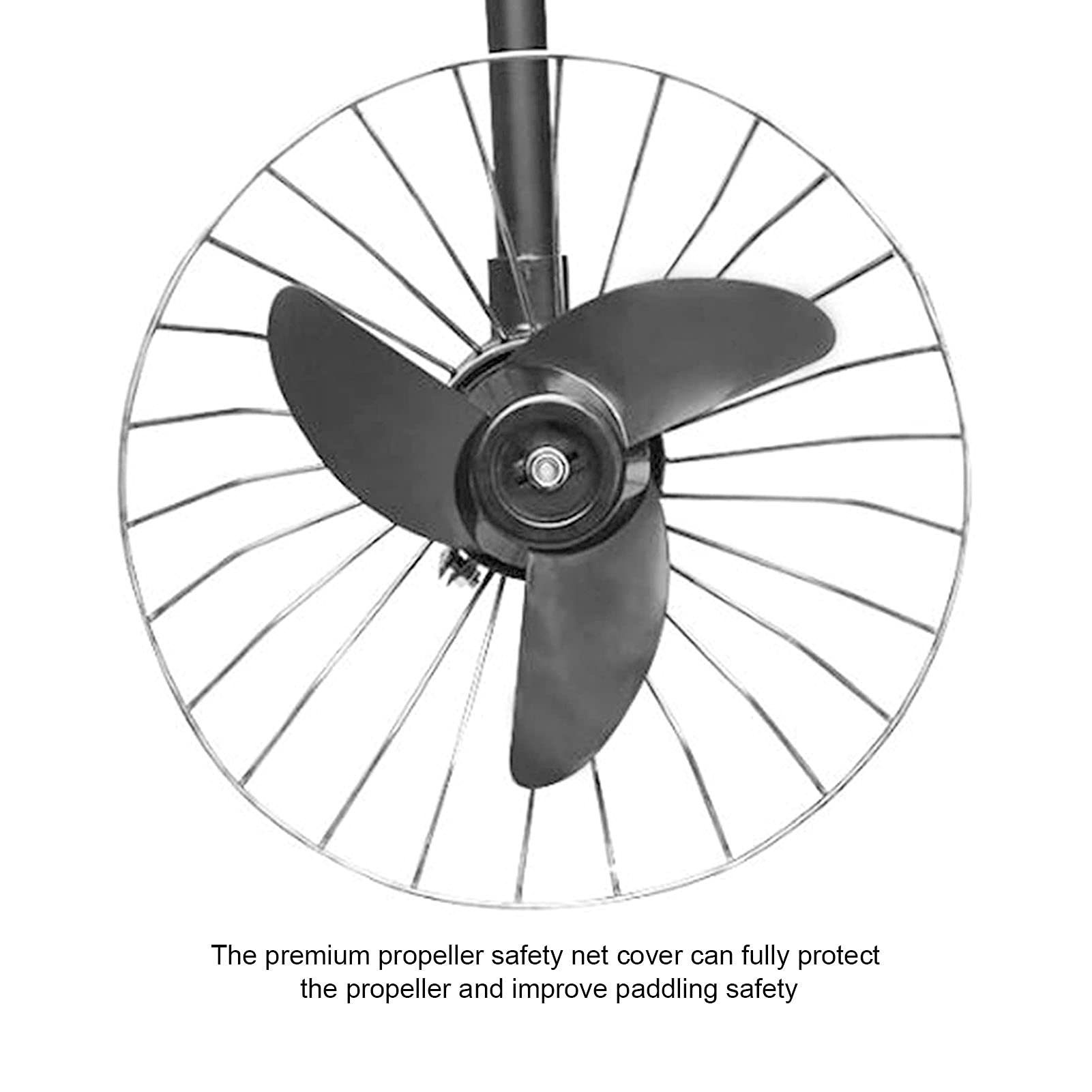 Keenso Propellerschutz, 12-V-Marine-Elektro-Außenborder-Sicherheitsnetzabdeckung Anti-Windung Anti-Kollisions-Verdickung Propeller-Netzschutz aus Edelstahl Andere Fahrzeuge
