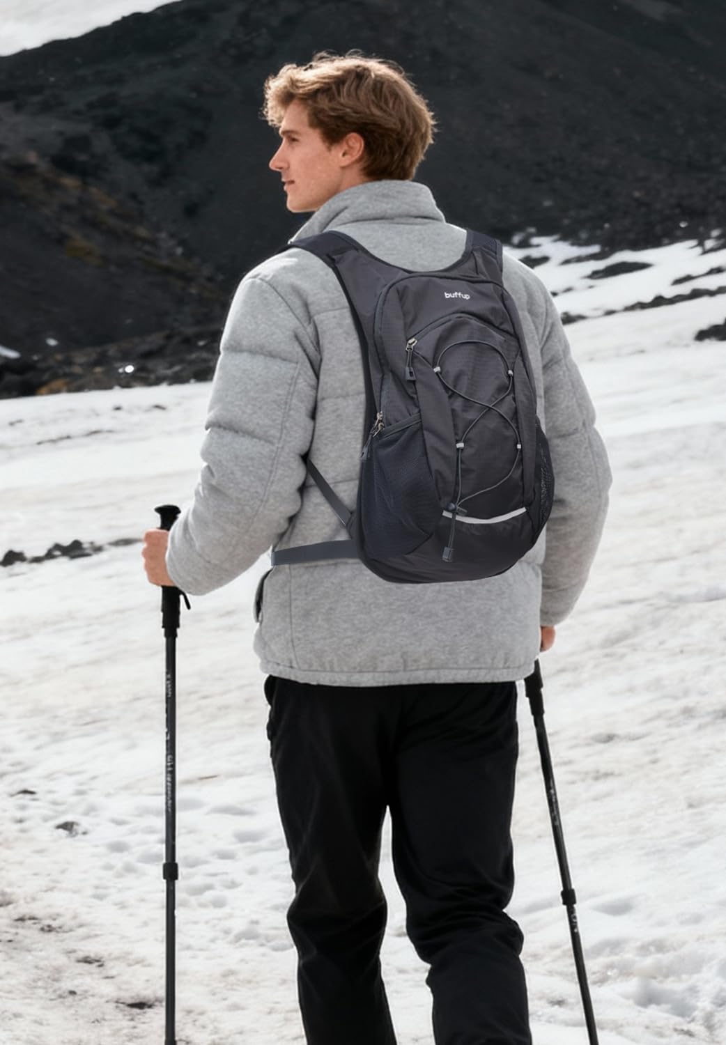 Sac à dos léger de randonnée 15L, petit sac à dos pour vélo, sac d’hydratation, adapté au speedhiking, au VTT, au ski et aux sports de plein air.