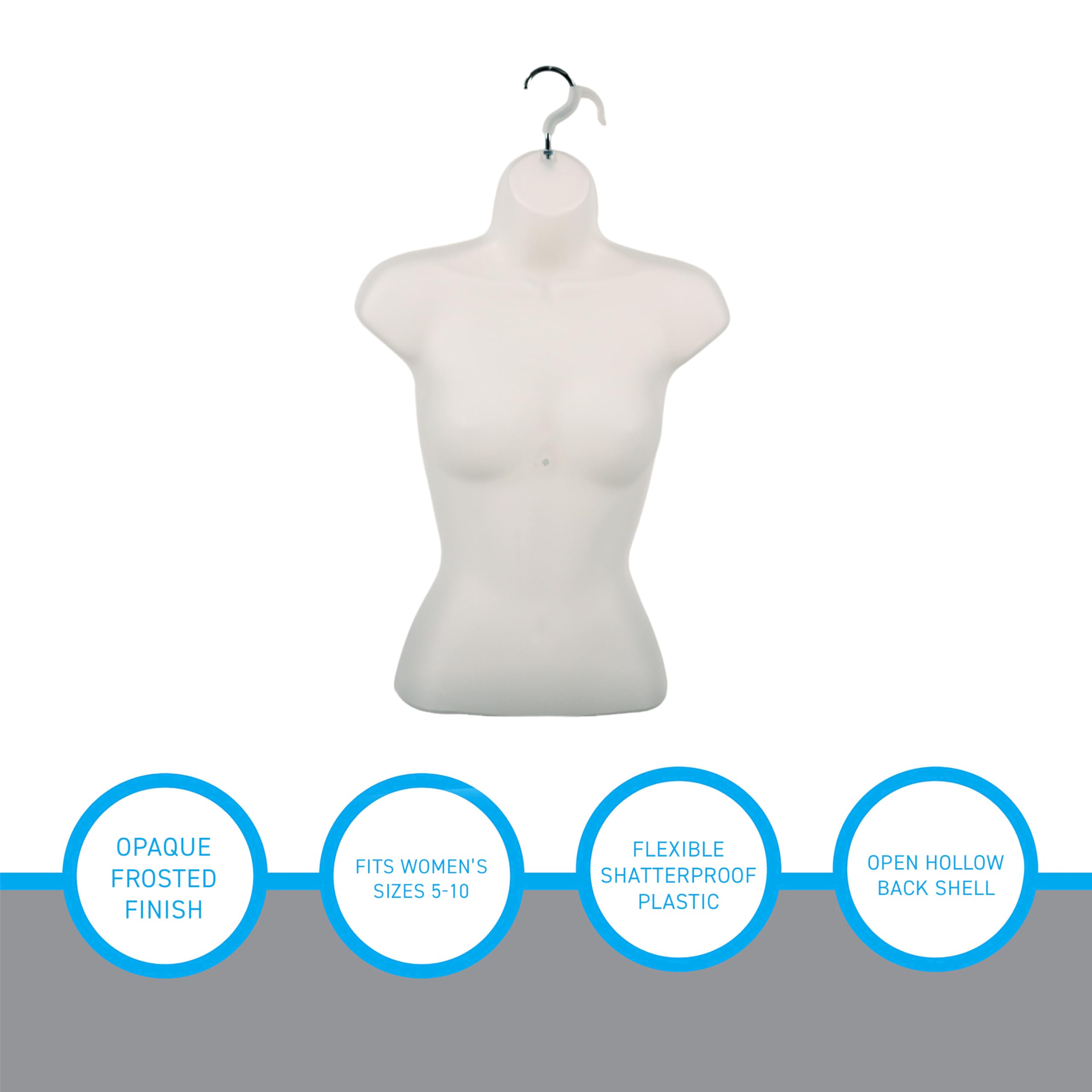 Amazon.com: SSWBasics Female Shatterproof Molded Frosted Shirt 