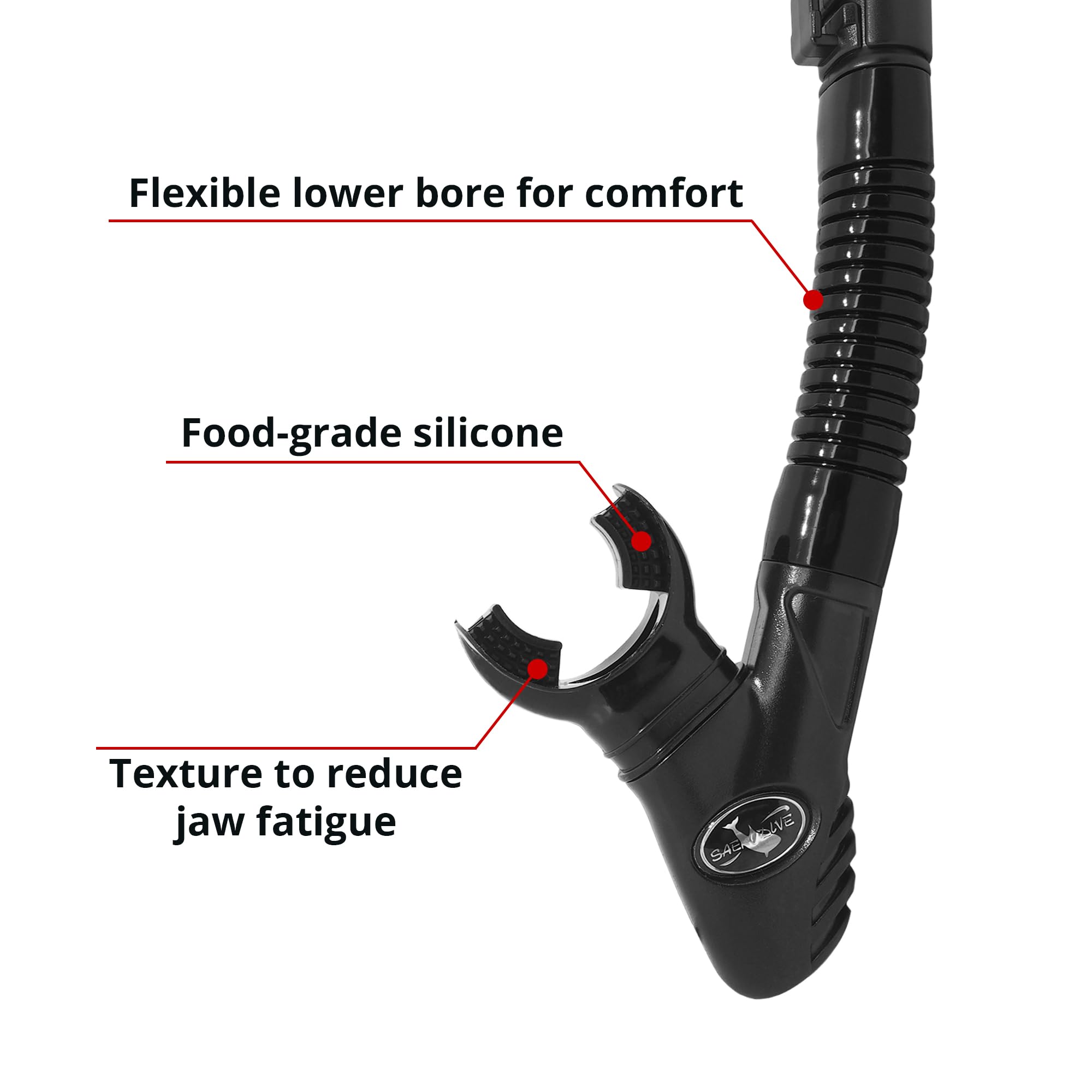 Aquata Snorkeling Gear for Adults - Semi-Dry Top Adult Snorkel Gear