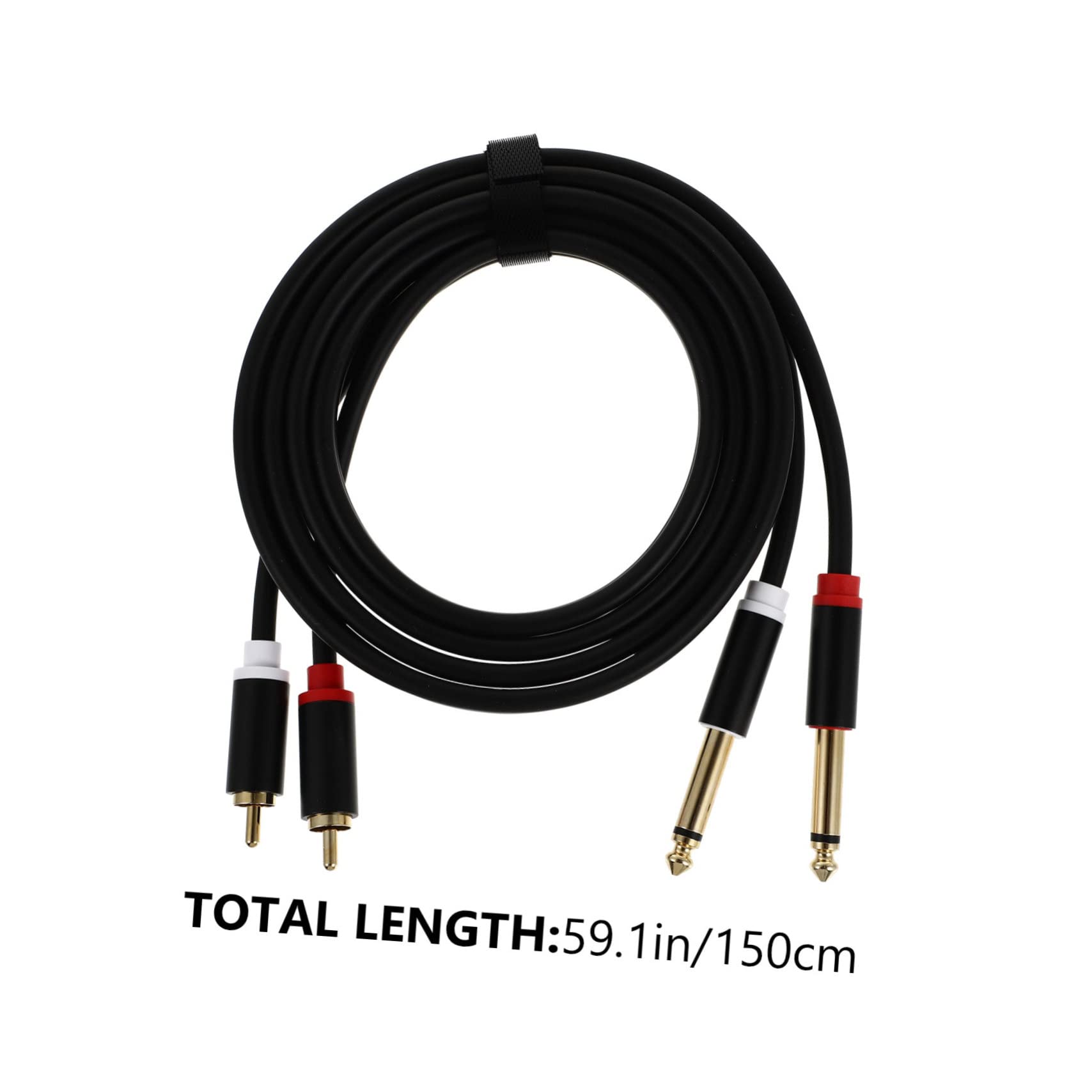 DOITOOL Audio Cables Kit 2pcs 1.5m to Cable Adapter Conductors Black for Mixing Consoles
