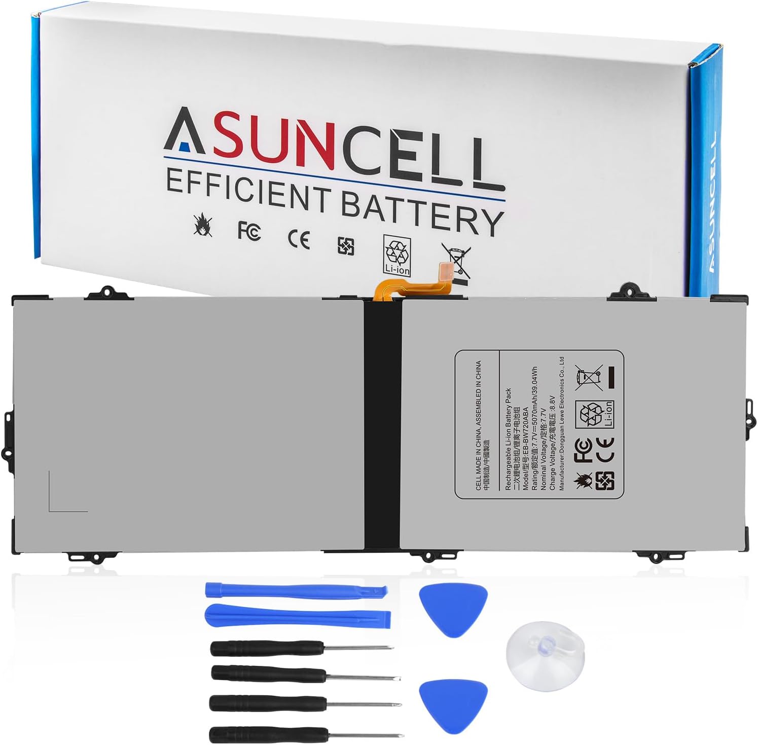 EB-BW720ABA EB-BW720ABE Battery for Samsung ChromeBook Plus V2 XE520QAB XE521QAB, Chromebook 4 4+ XE310XBA XE350XBA, Galaxy Book 12 SM-W720 SM-W723 W728 W723Q W727V W720N BA43-00390A GH43-04691A