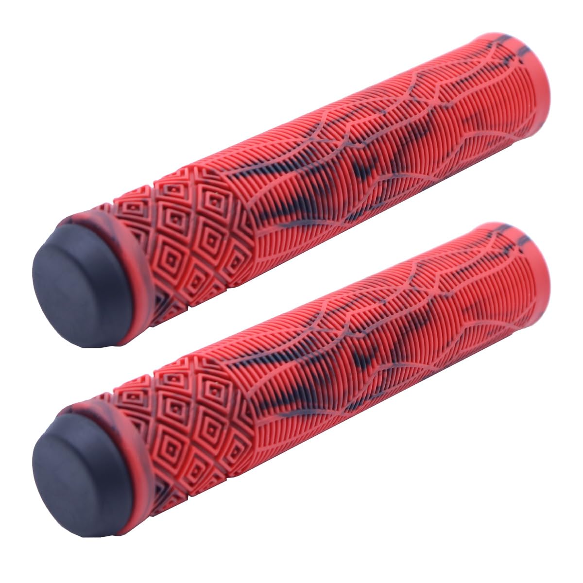 Nicear A Pair Of Scooter Bicycle Grips 160 Mm Mixed Colour Handlebar Grips for Stunt Scooter BMX MTB Bike（With Rubber Stopper）