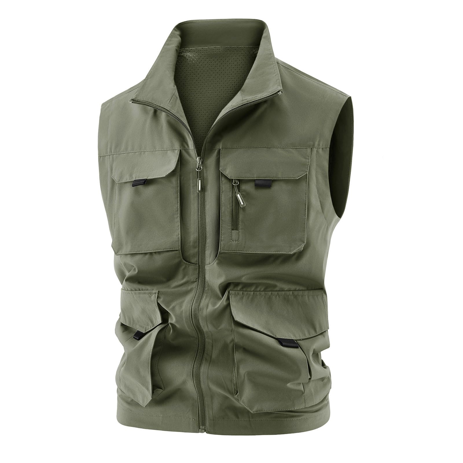 Generico Canottiera Uomo Palestra Cotone Sportiva Tank Top Canotta Traspirante Allenamento Elasticizzato Asciugatura Bodybuilding Giacca da Leggera per Lavoro Casual e con Tasche a Tinta Unita