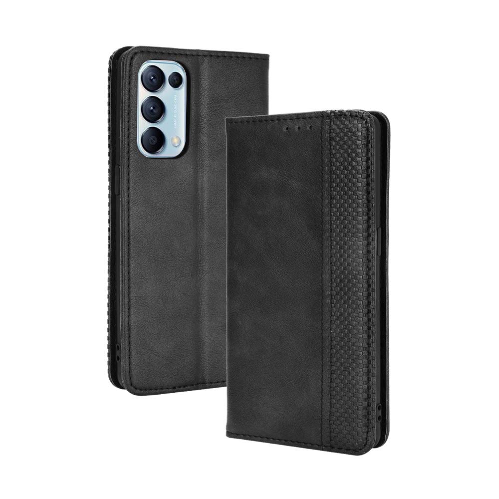 Custodia Portafoglio In Pelle Con Supporto Per Oppo Find X3 Lite / Reno 5 5G / Reno 5K, Marrone - 4