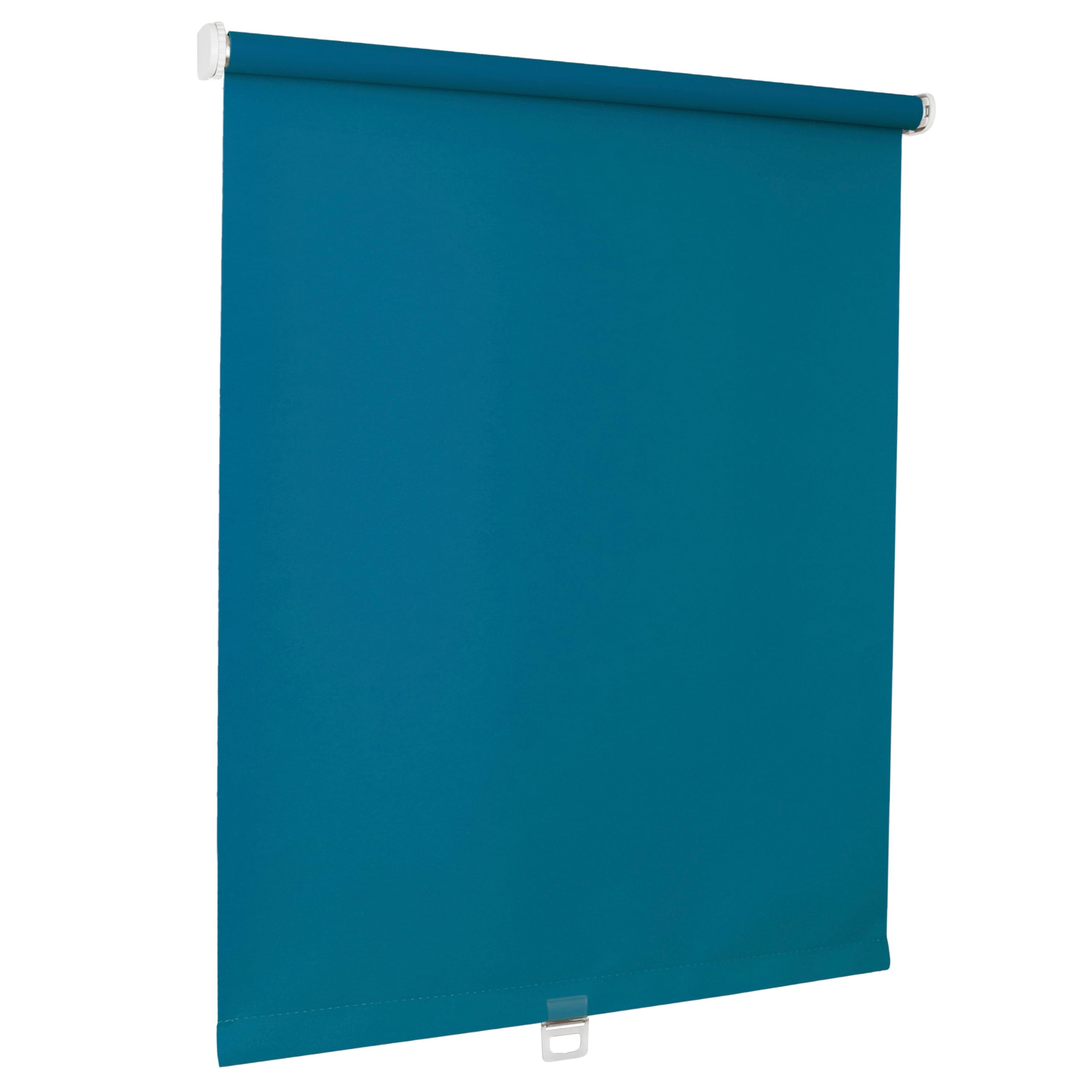 Store Enrouleur à Ressort - Automatique Tamisant - 100 x 230 cm Turquoise - Store à Tirage Central - Rideau Standard à Tirage Manuel
